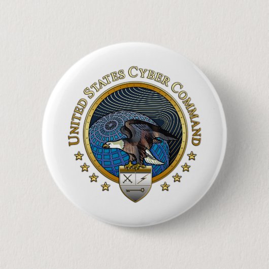 US-Cyberkommando Button (Vorderseite)