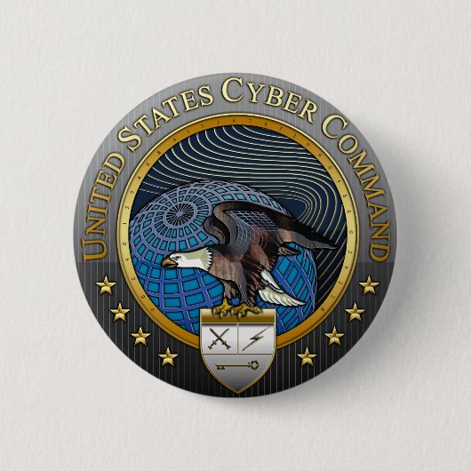 US-Cyberkommando Button (Vorderseite)