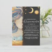 Us Dark Fun Star Prom Starry Night Sky Quinceanera Einladung (Stehend Vorderseite)