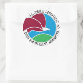 US DEA-Siegel Runder Aufkleber (Tasche)
