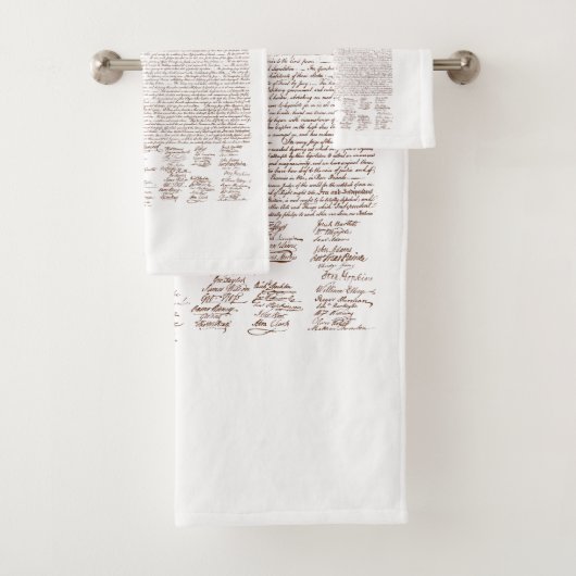 US Declaration of Independence Badhandtuch Set (Insitu)