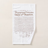 US Declaration of Independence Badhandtuch Set (Handtuch)