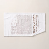 US Declaration of Independence Badhandtuch Set (Handtuch)