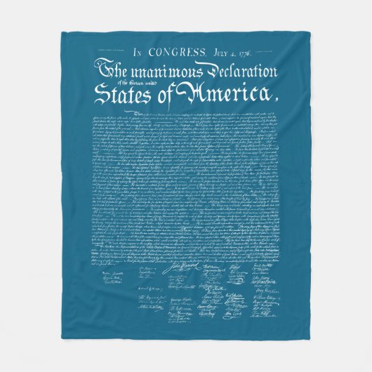 US Declaration of Independence Fleecedecke (Vorderseite)
