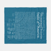 US Declaration of Independence Fleecedecke (Vorderseite (Horizontal))