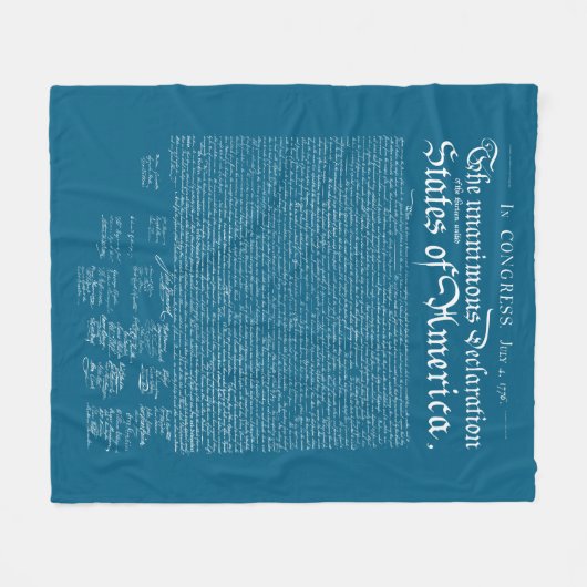 US Declaration of Independence Fleecedecke (Vorderseite (Horizontal))