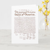 US Declaration of Independence Karte (Gelbe Blume)
