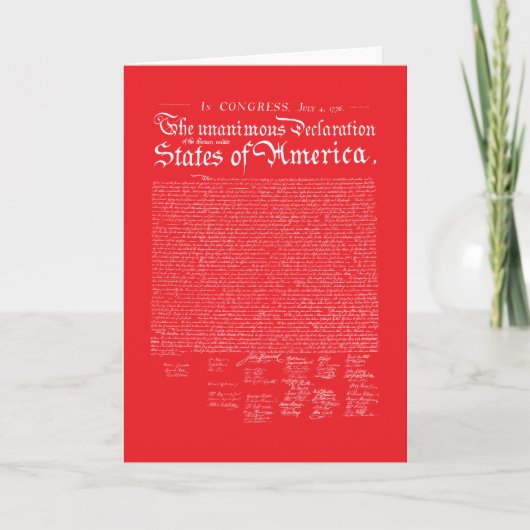 US Declaration of Independence Karte (Vorderseite)