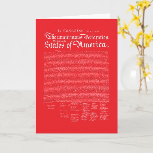 US Declaration of Independence Karte (Gelbe Blume)