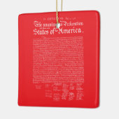US Declaration of Independence Keramikornament (Links)