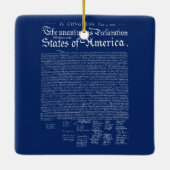 US Declaration of Independence Keramikornament (Rückseite)