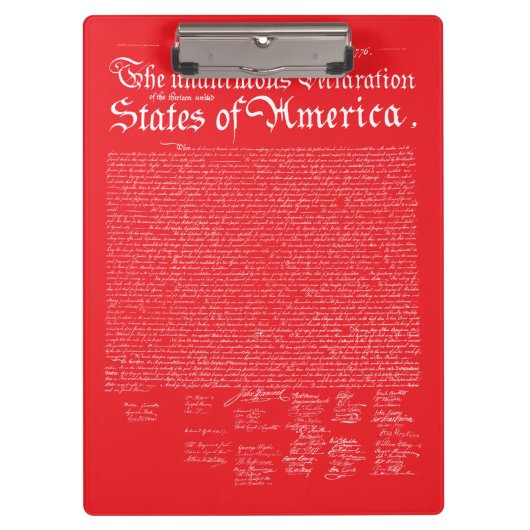 US Declaration of Independence Klemmbrett (Vorderseite)