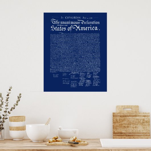 US Declaration of Independence Poster (Küche)