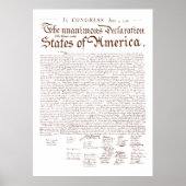 US Declaration of Independence Poster (Vorne)