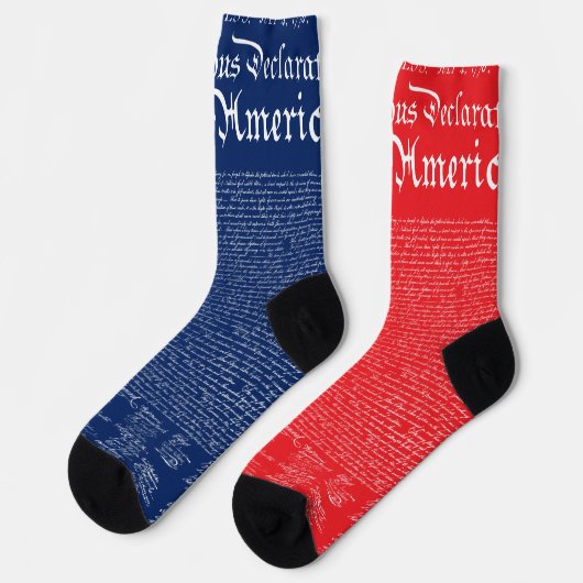 US Declaration of Independence Socken (Linkes Detail)