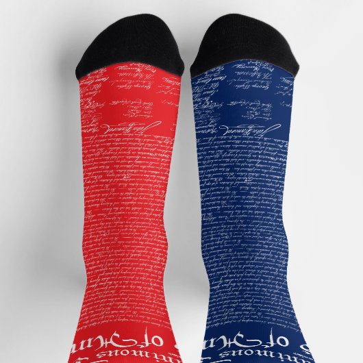 US Declaration of Independence Socken (Oben)