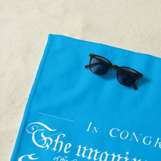 US Declaration of Independence Strandtuch (Beispiel)