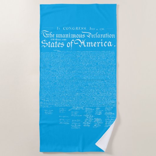 US Declaration of Independence Strandtuch (Vorderseite)