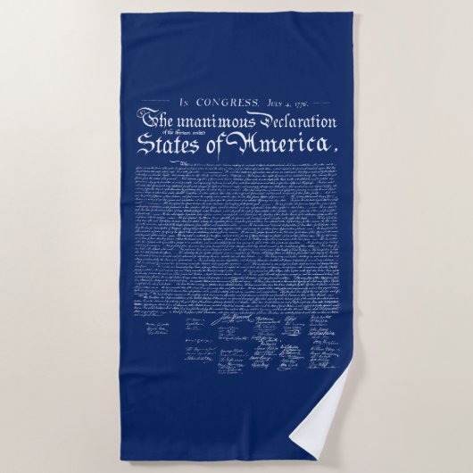 US Declaration of Independence Strandtuch (Vorderseite)