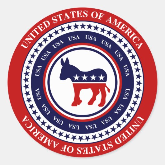 US-Demokrat Sticker (Vorderseite)