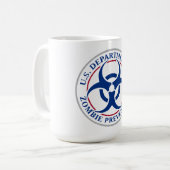 US Department of Zombie Prevention Kaffeetasse (Vorderseite Links)