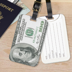 US Dollar Money World Currency America Franklin Gepäckanhänger