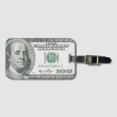 US Dollar Money World Currency America Franklin Gepäckanhänger (Vorderseite (Horizontal))