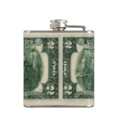 US-Dollar-Rechnung Flachmann (Rückseite)