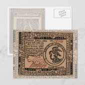 US-Dollar-Rechnung - Postkarte (Vorne/Hinten)