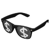$ US-Dollar Retro-Shades /Fun Party Sonnenbrille (Schrägansicht)
