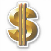 US-Dollar-Symbol Aufkleber (Vorderseite)