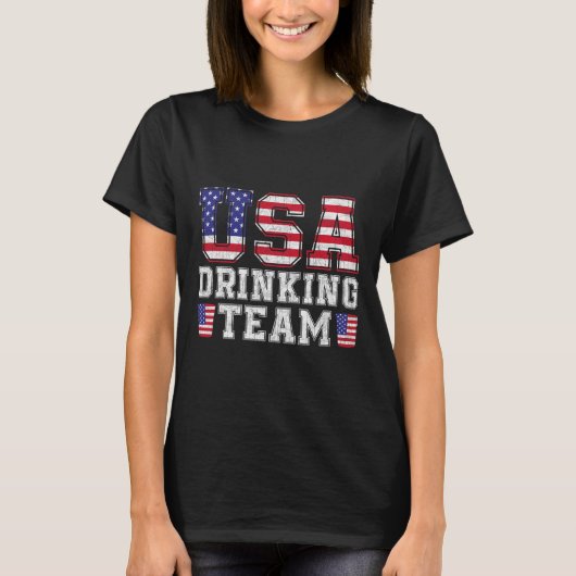 US Drink Team Funny Drink Bier Lover 4. T-Shirt (Vorderseite)