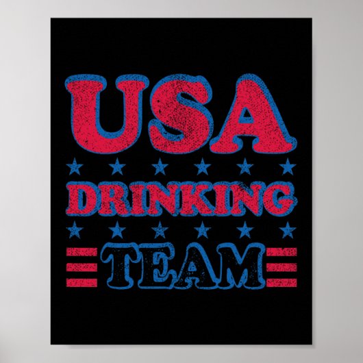 US Drinking Team 4. Juli Unabhängigkeitstag Dru Poster (Vorne)