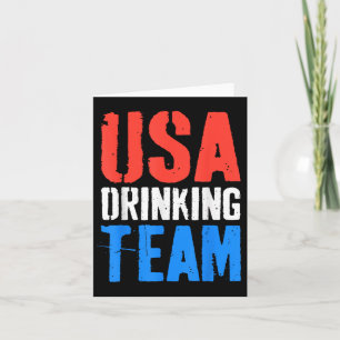 US Drinking Team Shirt Funny Men Women 4. Jul Karte