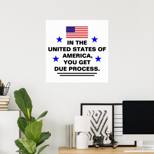 US Due Process Poster (Heimbüro)