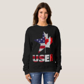 US EH Funny Canada American Flag Sweatshirt (Vorne ganz)