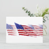 US - Einladung zur US-amerikanischen Flagge (Stehend Vorderseite)