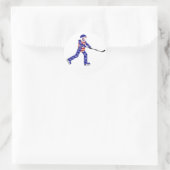 US-Eishockey Runder Aufkleber (Tasche)