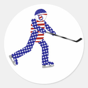 US-Eishockey Runder Aufkleber