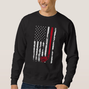 US-Eishockey-USA-Übungsflagge Amerikanische Frauen Sweatshirt
