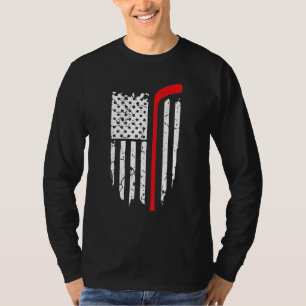 US-Eishockey-USA-Übungsflagge Amerikanische Frauen T-Shirt