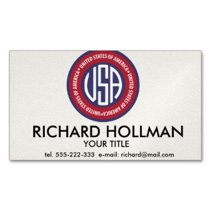US-Emblem Magnetische Visitenkarte