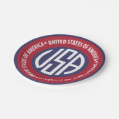 US-Emblem Pappteller (Schrägansicht)