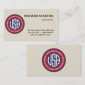 US-Emblem Visitenkarte (Vorne/Hinten)