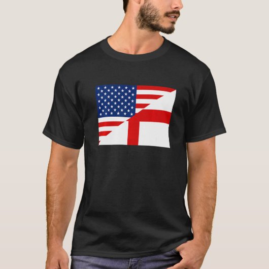 US-England Duale Citizenship Football T-Shirt (Vorderseite)