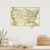 US-Explorationswege Poster (Küche)