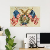 US-Fahnen-Medaille Eagle Poster (Heimbüro)