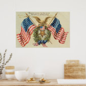 US-Fahnen-Medaille Eagle Poster (Küche)