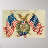 US-Fahnen-Medaille Eagle Poster (Vorne)