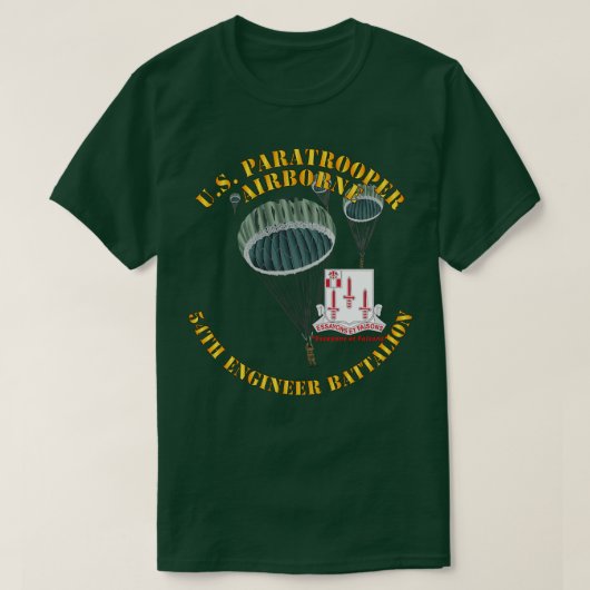 US-Fallschirmjäger 54. Engineer Battalion X T-Shirt (Design vorne)